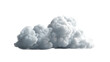 Isolated cumulus nimbus clouds with transparent background.