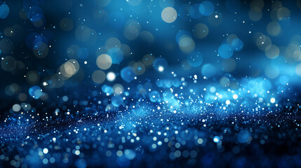 Wall Mural - Blue sparkle glitter abstract background 