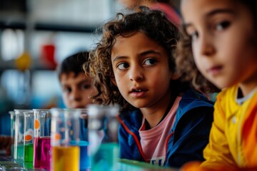 group of children participating in a science experiment