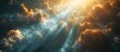 Heavenly Rays of Hope and Beauty, To convey a message of hope, beauty, and peace through a photorealistic and high-resolution depiction of a divine