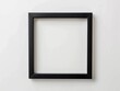 Simple Black Wooden Frame on White Background