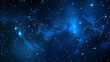 © AhmadSoleh - Night shining starry sky  blue space background