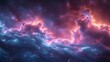 Abstract cosmic texture with vibrant blue and purple hues - Generative AI