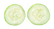 © nathamag11 - Top view set of green cucumber slices or pieces isolated with clipping path in png file format