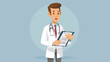 © Ahmad Soleh - doctor giving information illustration background
