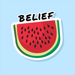 watermelon support sticker hope peace freedom pray believe stand palestine