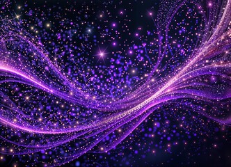 Wall Mural - Glittering purple abstraction with sparks