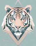 Fototapeta  - simple drawing of a tiger