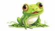 Cartoon adorable cute frog illustration