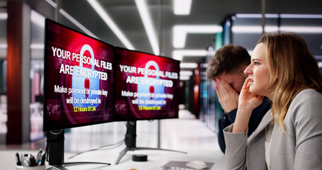Aufkleber - Ransomware Malware Cyber Attack