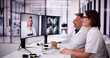 © Andrey Popov - Doctor In Online Video Conference. Medical Webinar