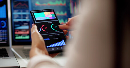 Fototapete - Business Data Analytics Dashboard