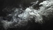 A stunning display of contrast between swirling vapor and dark silhouettes