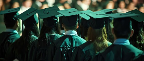 Proud Students at University Graduation Ceremony