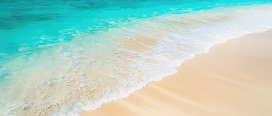 Sticker - Serene Tropical Beach with Gentle Waves