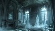 © FoxGrafy - Ghostly apparitions appearing in the mirrors of an ancient, haunted villa
