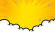 © anggi wibisono - Comic yellow zoom background with cloud and stars