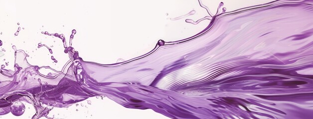 Canvas Print - Dynamic Purple Liquid Splash on White Background