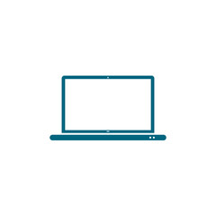 Wall Mural -  Laptop icon isolated on transparent background