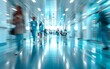 © tonstock - Patients rush through the busy hospital corridor, seeking medical attention from doctors, embodying the urgency of healthcare.