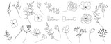 Fototapeta Pokój dzieciecy - Flowers icon vector set. garden illustration sign collection. Flora symbol or logo.