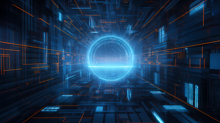 Premium digital art, technology concept background