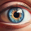 Human eye. Macro close-up view