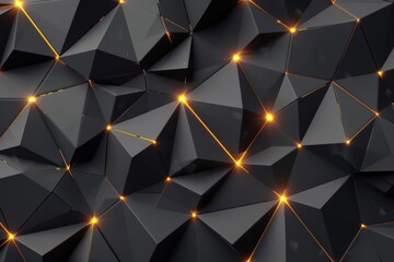 Wall Mural - abstract 3D glowing geometric elements background