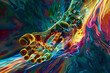 Illustration of artistic interpretation of an MRI scan of the human foot, focusing on the unique patterns formed by the bones and soft tissues when viewed from below