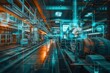 © ParinApril - Futuristic industrial facility with digital overlays