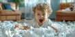 © Planum - A lively, enthusiastic, charming, blond toddler child. Generative Ai