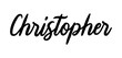 Man name Christopher hand lettering