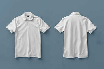 Canvas Print - Front and back white polo shirt mockup isolated