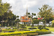 Tranquil temple garden in Thailand