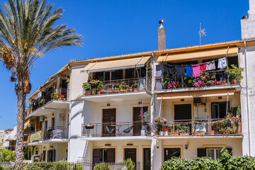 Wall Mural - House in Anemomylos area of Corfu town in Corfu Island, Greece