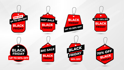 Wall Mural - black friday sale tag collection. special discount offer design. black friday discount banner design