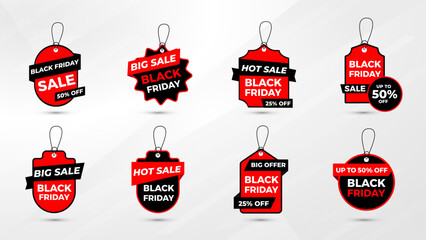 Wall Mural - black friday sale tag collection. special discount offer design. black friday discount banner design