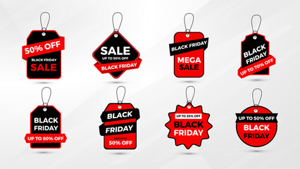 Wall Mural - black friday sale tag collection. special discount offer design. black friday discount banner design