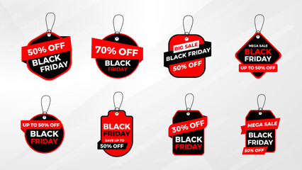 Wall Mural - black friday sale tag collection. special discount offer design. black friday discount banner design
