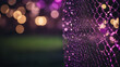 Plum purple mesh pattern with bokeh lights adding a magical touch.