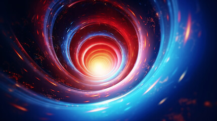 Wall Mural - Digital galaxy colorful black hole scene abstract graphic poster web page PPT background