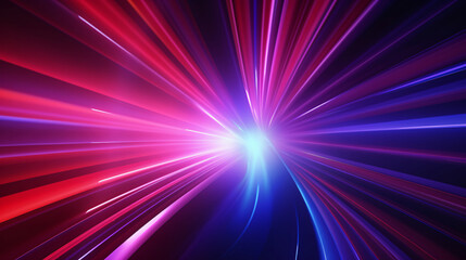 Abstract red and blue light background on black background, futuristic tech energy concept illustration