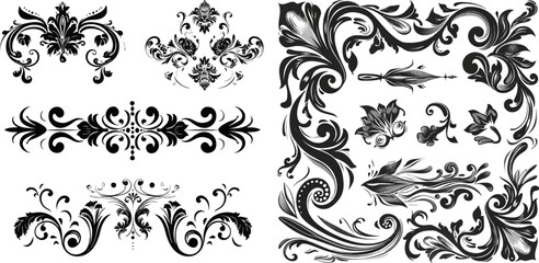 Wall Mural - vector set: calligraphic design elements