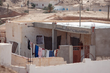 Canvas Print - Houses in Matmata city, Kebili Governorate in Tunisia