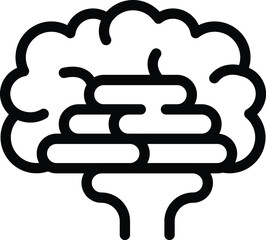 Wall Mural - Brainstorm process icon outline vector. Brain logical thinking. Collaborative group research
