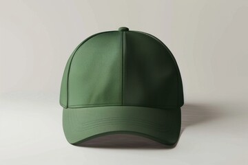 Wall Mural - Green Six Panel Dad Cap Mockup On white Background