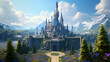 Fairy Tale Castle Majestic Fortress in Magical Kingdom