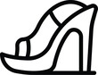 Event high rise heels icon outline vector. Party ladylike shoes. Elegant evening footwear