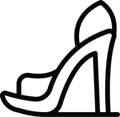 Wall Mural - Leather pumps icon outline vector. Female shoes shopping. Fashionable footwear boutique