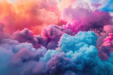 Wall Mural - Ethereal clouds blending with vibrant colors